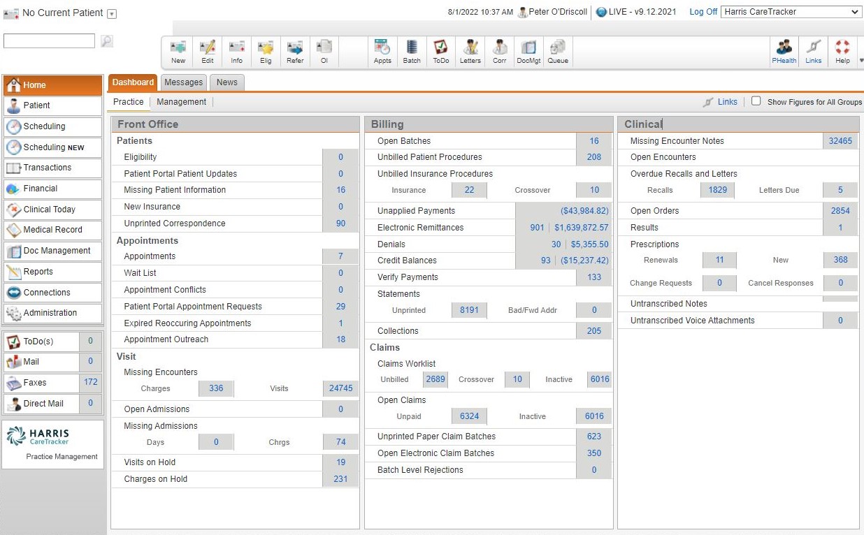 Harris Care Tracker Practice Management - Intent Technology Publications