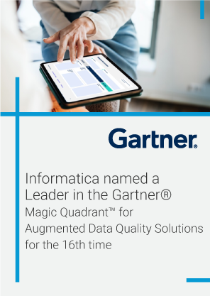 Informatica named a Leader in the Gartner® Magic Quadrant™ for Augmented Data Quality Solutions for the 16th time