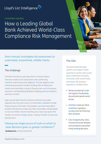 How a Leading Global Bank Achieved World-Class Compliance Risk Management