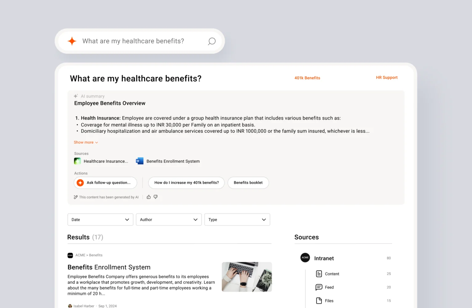 Eliminate the search tool gap within the platform