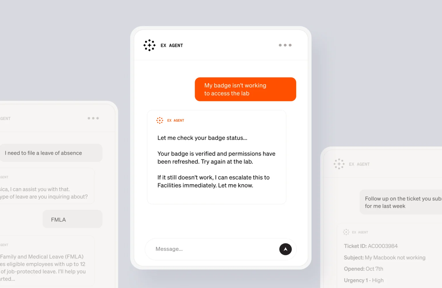Move from answers to action with EX Agent