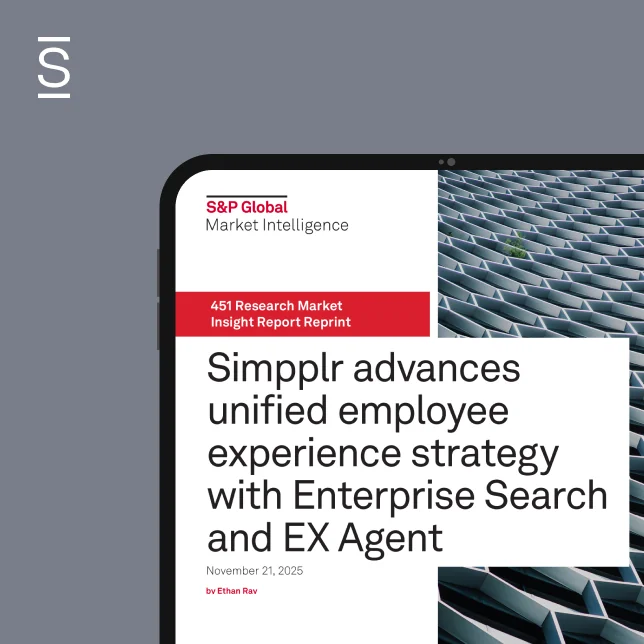 Simpplr featured in S&P Global Market Intelligence’s 451 Research report