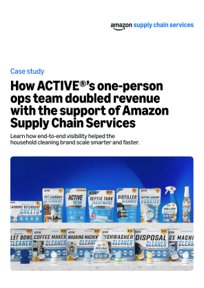 How ACTIVE®'s one-person ops team doubled revenue with the support of Amazon Supply Chain Services